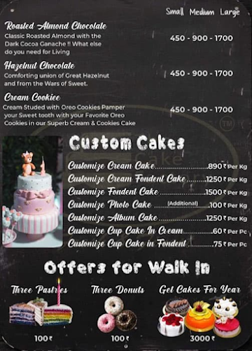 The Cake Factory menu 