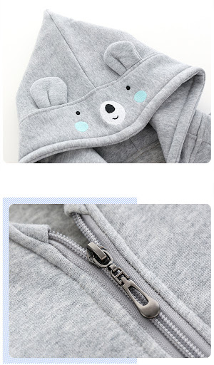Title 6, Thickened Childrens Cartoon Hooded Zipper Jack...