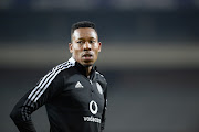 Happy Jele playing for Orlando Pirates in May 2022.