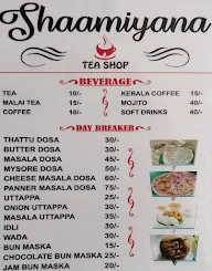 Shaamiyana Tea Shop menu 1