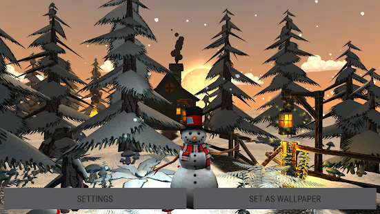 Christmas Winter Forest 3D Live Wallpaper Ekran görüntüsü