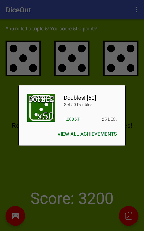 Android application DiceOut screenshort