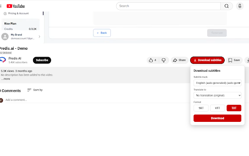 Subtitle Downloader for YouTube screenshot 3