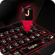 red laser dark keyboard future glass neon  Icon