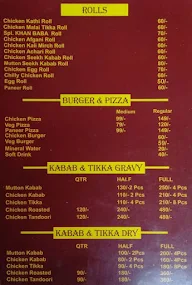 Khan Baba menu 3