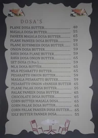 Sri Ganesh Tiffins menu 1