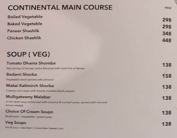 Hotel K.C Residency menu 