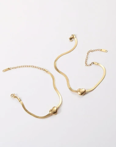 Chaîne de cheville serpent cœur pêc - 2