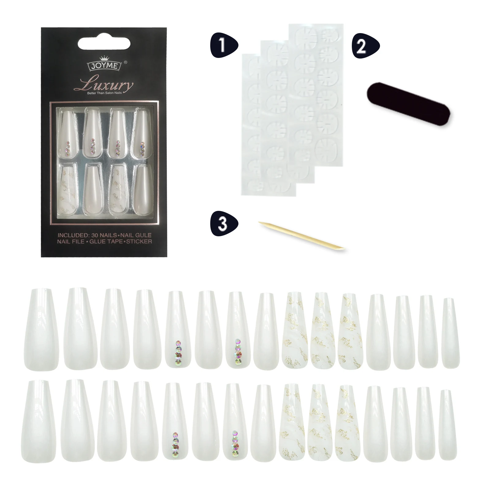 Title 4, Autocollants pour ongles Ballet longs Beauté de...