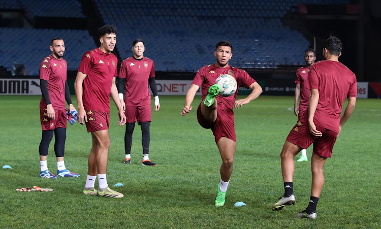 Esperance players training at Loftus in preparation for their CAF Champions League semifinal second leg against Mamelodi Sundowns.