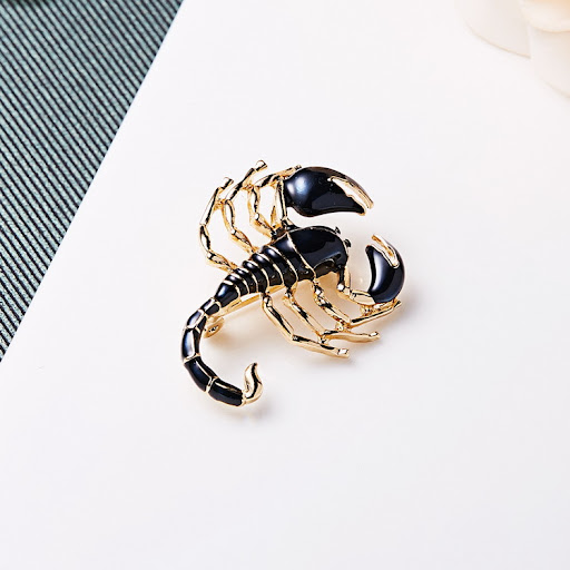 Title 3, Scorpion Painting Oil Animal Brooch Personality...