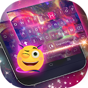 下载  Dreamer Galaxy Emoji Keyboard Theme 