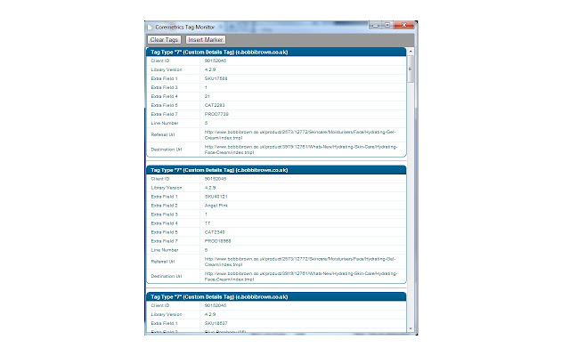 Coremetrics Bar for Chrome