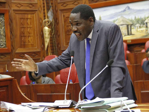 Council of Governors chairman Peter Munya before the Senate Finance Committee yesterday / MONICA MWANGI