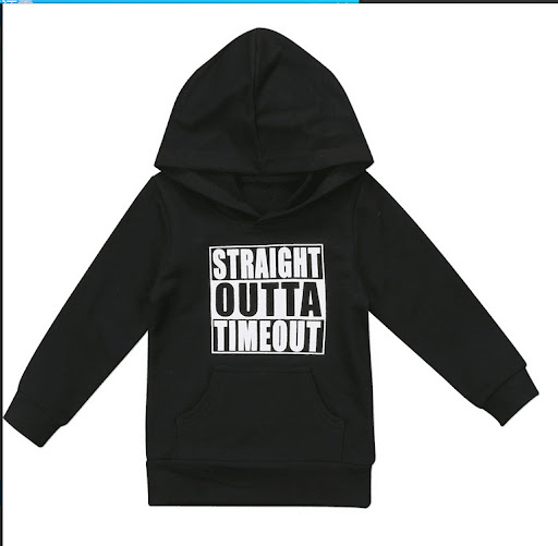 Title 5, Childrens hooded sweater with letter design, s...