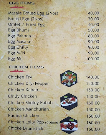 Hotel Slv Grand menu 