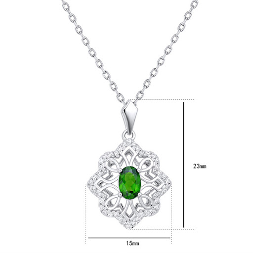 Title 1, Vintage High Grade Green Diopside Necklace with...
