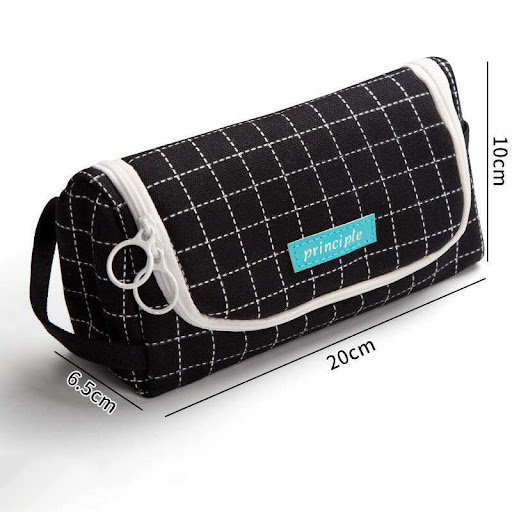 Title 17, Large Capacity Canvas Pencil Case, Simple Girl ...