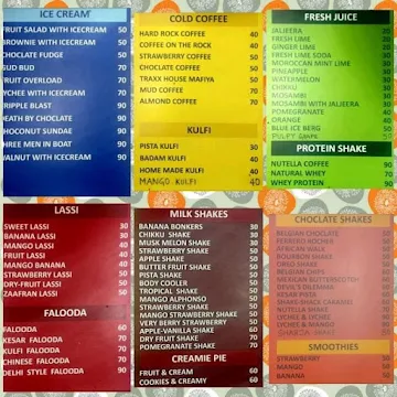 Lassi And Juice menu 