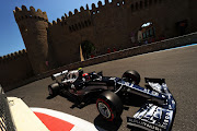 Pierre Gasly during final practice ahead of the F1 Grand Prix of Azerbaijan at Baku City Circuit on June 05, 2021 in Baku, Azerbaijan.