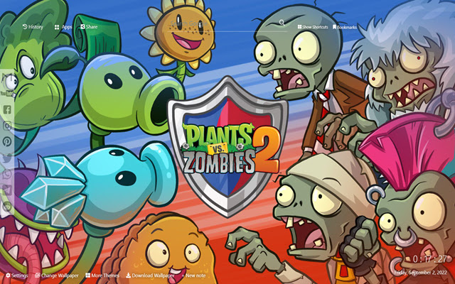 Plants vs Zombies 2 Wallpaper chrome extension