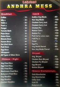 Lakshmi Andhra Mess menu 1