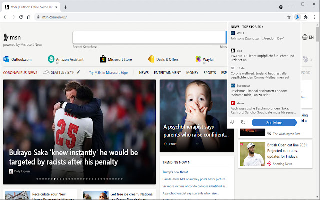 bank slagader Communicatie netwerk MSN Homepage, Bing Search & News