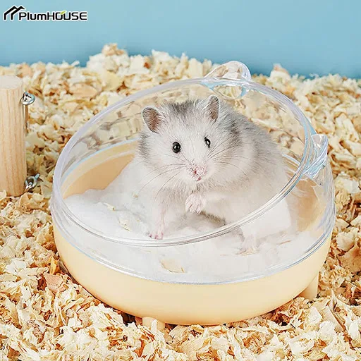 Hamster Bathroom House Sandbox Full Transparent Urine Sand Basin Bath Sand Container Pet Room Toy Small Pet Supplies Acc