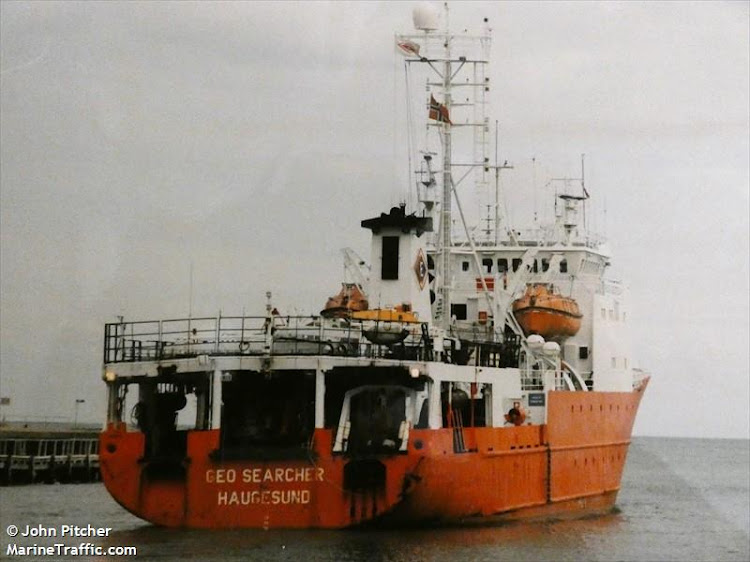 The Belize-registered 70m Geo Searcher sank after taking on water in stormy seas.