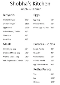 Shobha's Kitchen menu 2