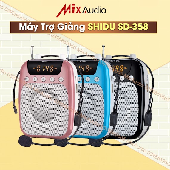 [Chính Hãng] Máy Trợ Giảng Cao Cấp Không Dây, Có Dây Shidu Sd - S358, Âm Lượng Lớn 10W, Bảo Hành 12 Tháng