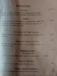 Mississippi Bar menu 1