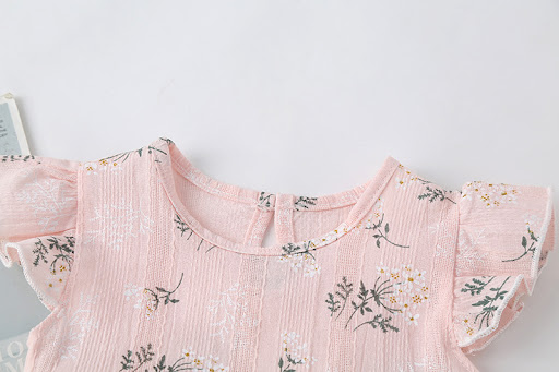 Title 8, Girls Flying Sleeve One-piece Romper Suit Ador...
