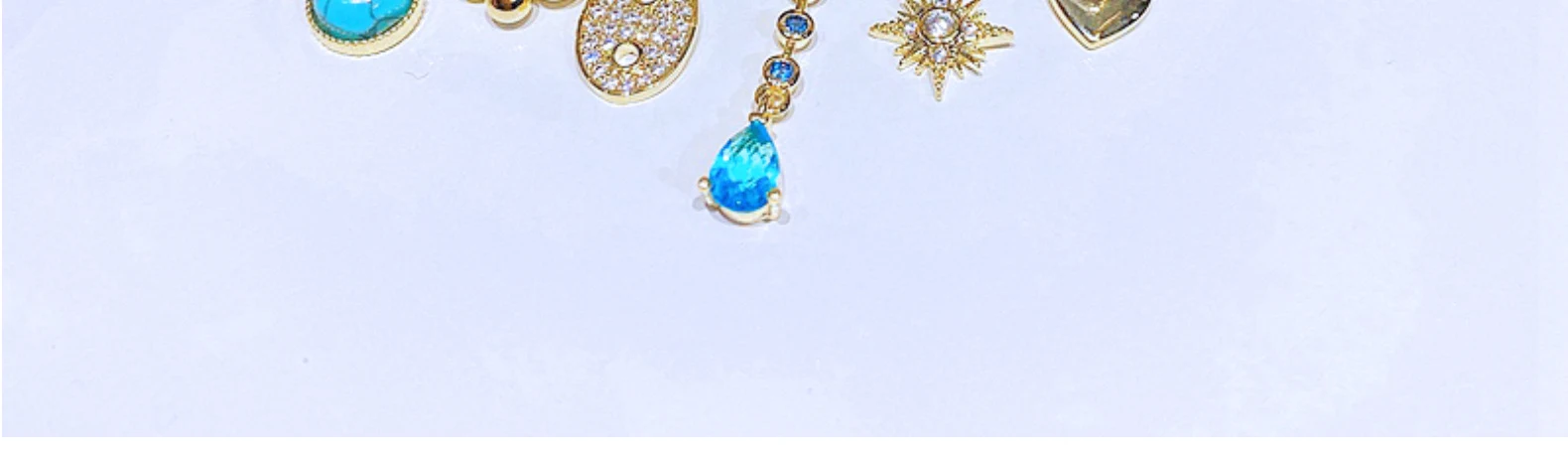 Title 8, Boucles doreilles géométriques étoile turquois...