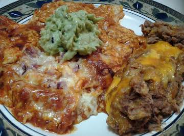 Veggie Cheese Enchiladas with Guac!