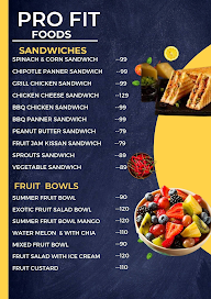 Profit Foods menu 1