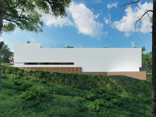 Modern white house, lush garden - Luxury property for sale in Almancil, 6 rooms, 5 bedrooms