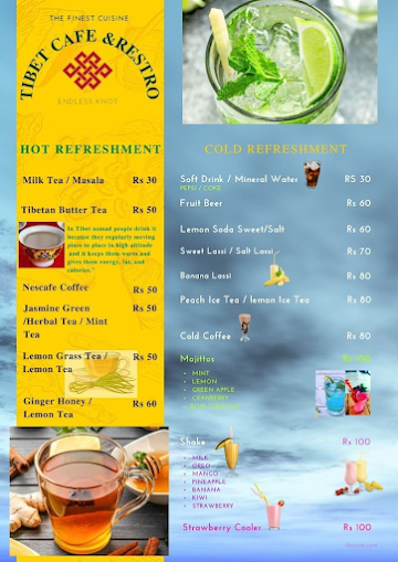 Tibet Cafe And Restro menu 