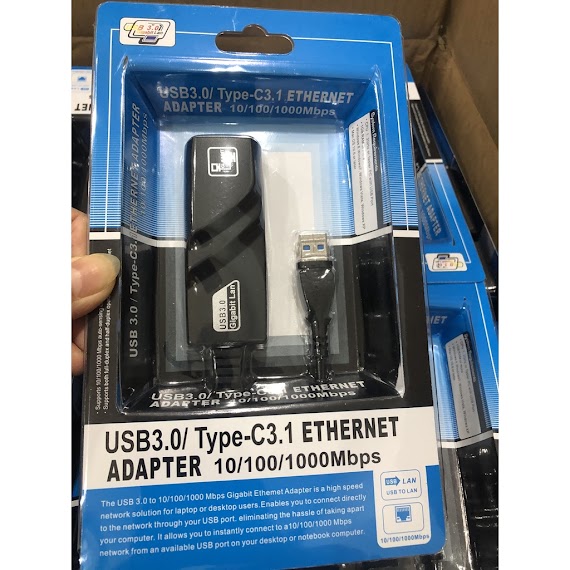 Cáp Chuyển Đổi Usb 3.0 To Lan - Usb Sang Lan/Cáp Chuyển Đổi Usb 3.0 To Lan 10 - 100 - 1000 Mbps Gigabit