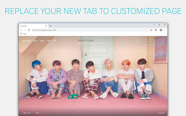 BTS Members Wallpaper HD Custom New Tab