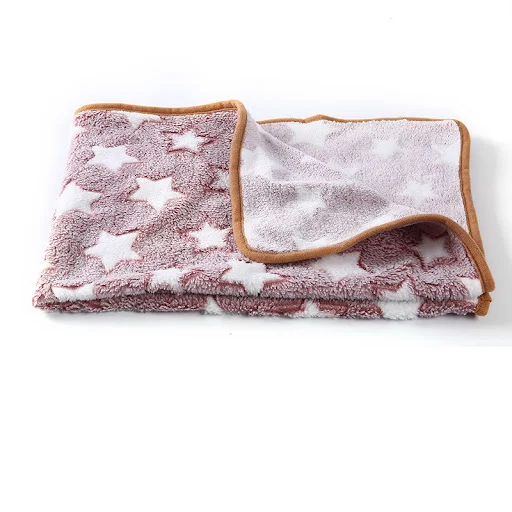 Soft And Fluffy Pet Dog Blanket Cute Star Printing Pet Mat Warm Breathable Skin Friendly Cats And Dogs Bed Blanket Pet S