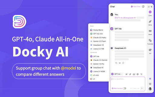 Docky.AI: ChatGPT Sidebar + GPT-4.1, DeepSeek & AI Tools