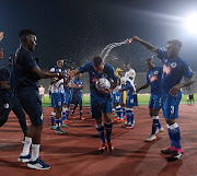 Bradley Grobler of Supersport United FC presented with a signed ball for scoring his 100th goal during DStv Premiership 2022/23 match between Supersport United FC and Maritzburg United on the 24 February 2022 at Lucas Moripe Stadium.