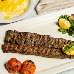 Soltani Kabob meal