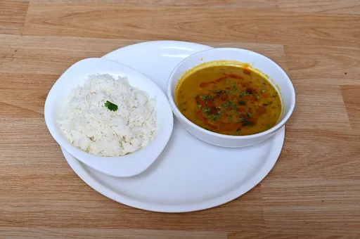 Plain Rice + Dal Tadka + Achar