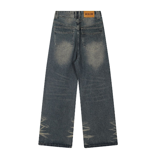 Title 2, High Street VBIE Blue Washed Straight Loose Wid...