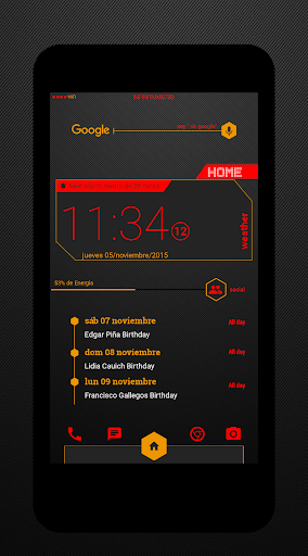 Slide Red V-Lite for KLWP