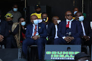 KZN premier Sihle Zikalala and former president Jacob Zuma at Freedom Park in Pietermaritzburg on Wednesday.