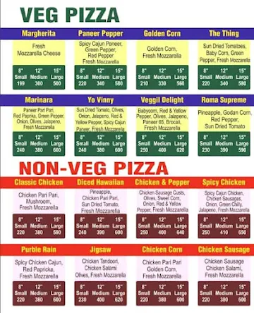 High Ultra Pizza 24*7 menu 