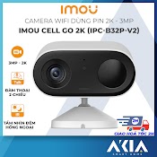 Camera Dùng Pin Không Dây Imou Cell Go Ipc - B32P - V2 2K - Dùng Trong Nhà Và Ngoài Trời, Hỗ Trợ Quay Video, Có Loa Báo Động - Hàng Chính Hãng